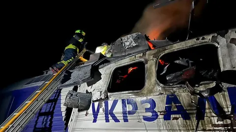 На Волині через російський дрон загорівся локомотив біля кордону з Польщею