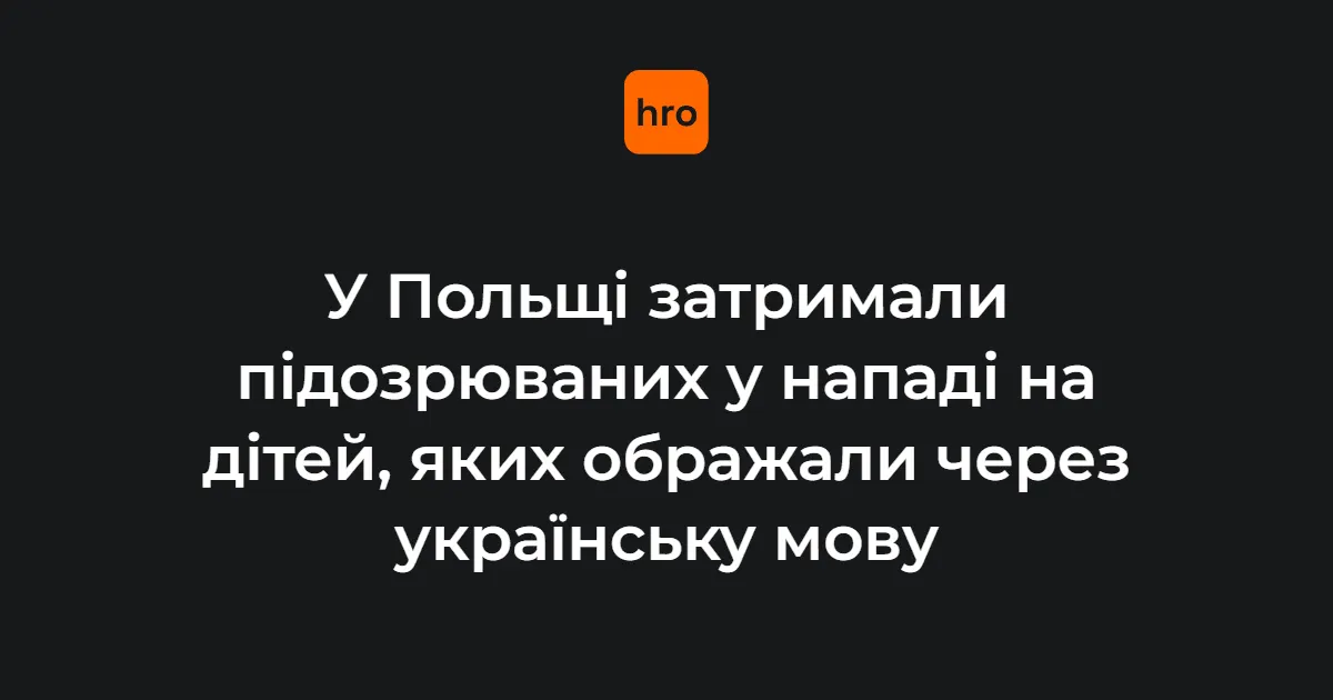 У Польщі затримали нападників на українських дітей