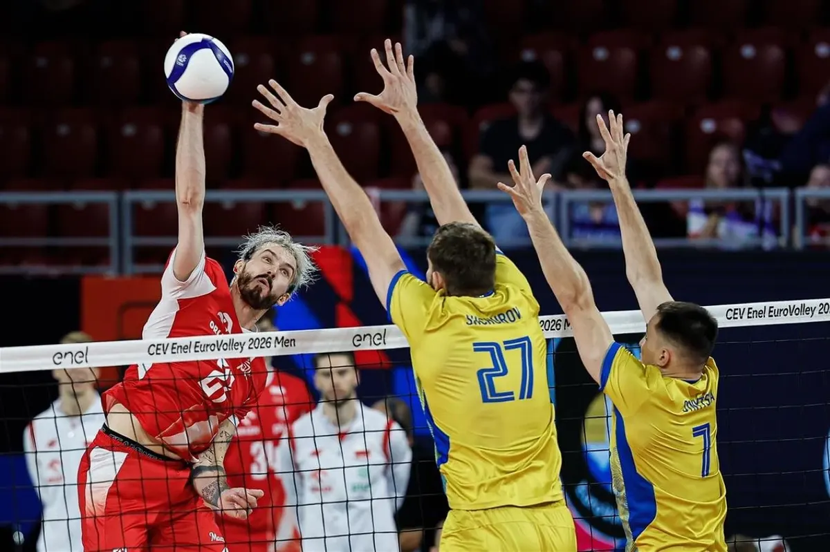 Україна поступилася Польщі 0:3 на Євро-2026 з волейболу